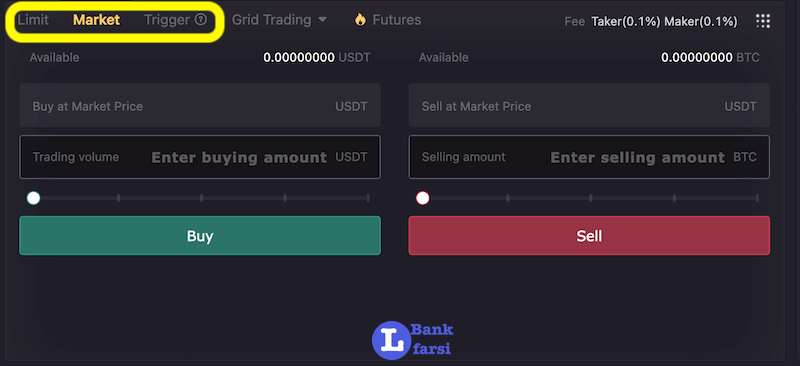 انواع معاملات اسپات در ال بانک