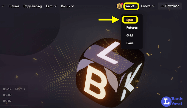 برداشت از صرافی Lbank